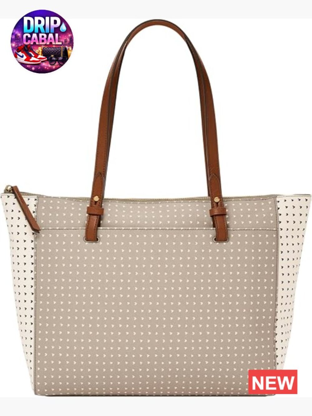 Faux Leather Tote with Zipper Closure for 15" Laptop